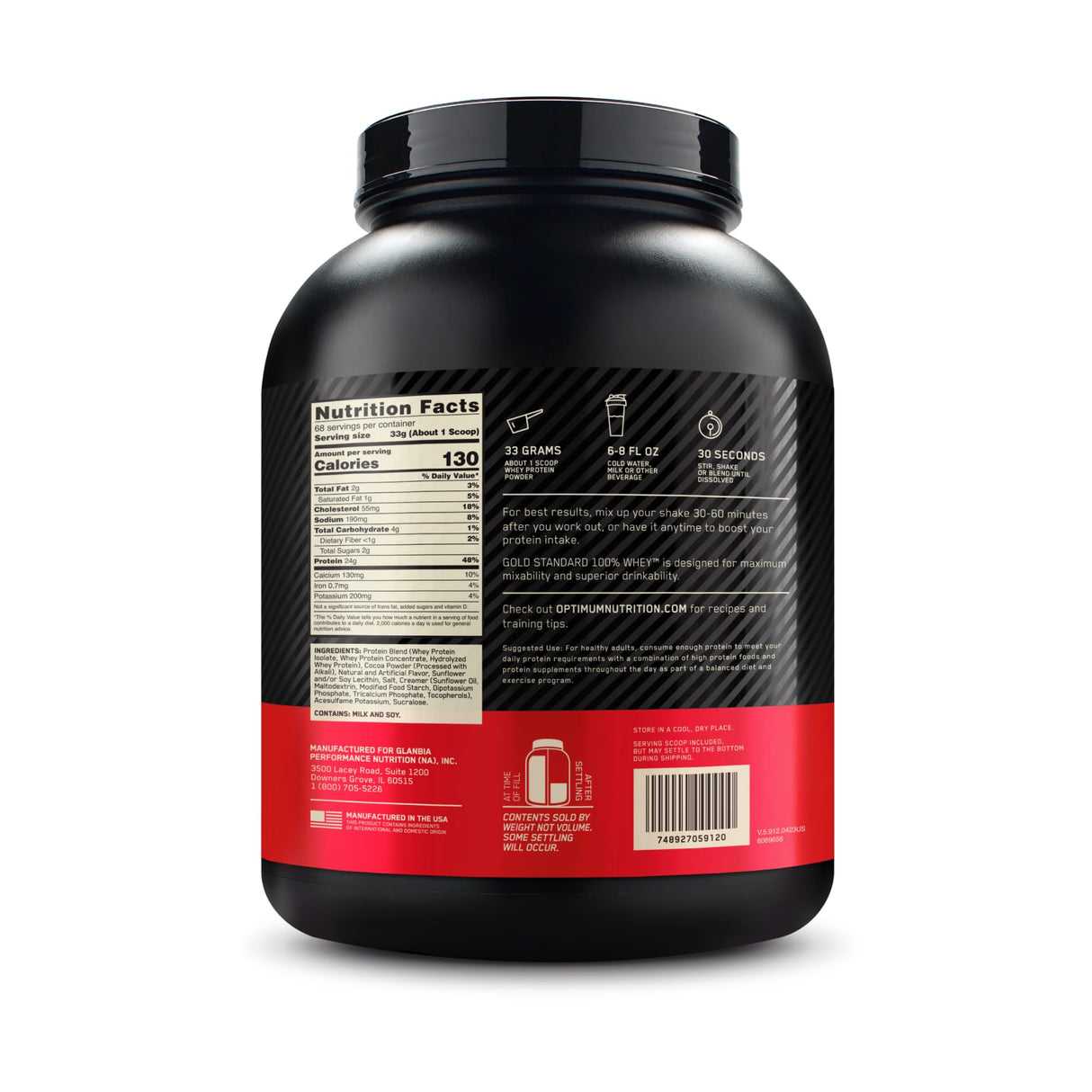 Optimum Nutrition Gold Standard 100% Whey Protein Powder, Chocolate Peanut Butter, 5 Pound (Packaging May Vary)