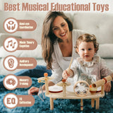 Vanplay Kids Drum Set, Montessori Toys for 2 3 Year Old Boy Girl Gifts
