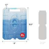 Sport Temp Reusable X-Large Ice Pack (8 Pack) Long Lasting - Perfect for Keeping Food Or Beverages Cold, Coolers, Camping, Beach Coolers, Hiking & More, Clear Blue