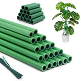 Garden Stakes 17Inch 20Pcs HOUNANG Adjustable Length Plant Support Stakes