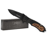 Palmetto Wood Shop Custom Engraved Pocket Knife for Men, Camping & Hunting