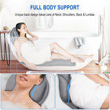 Full Body Bath Pillow for Bathtub, Luxury Bath Gifts for Women Thick Bathtub Cushion for Soaking Tub with Laundry Bag, Bathtub Pillow Luxury Bathtub Pillows for Head,Neck & Back,Spa (Light Grey)