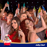 50 PACK 1.5 oz Halloween Jelly Syringes Shot, Medium Containers with Lids, Perfect for Plastic Shot Glasses or Jelly Cups, Great for Halloween Thanksgiving Christmas Party