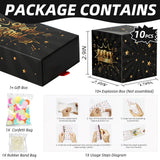 WenmthG Happy Birthday Surprise Gift Box Explosion for Money - DIY Pop Out Folding Bounce Explosion Gift Box with Confetti - Birthday Money Bank - Cash Gift Idea for Women Men Kids (Black Gold)