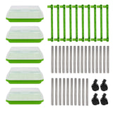 5 Layers Seed Starter Kit - Seed Sprouter Trays with Clear Lid & Stainless Steel Shelf, Soil-Free Germination Trays for Indoor/Outdoor Microgreens, Wheatgrass Mung Beans Cat Grass & Seedling Growing