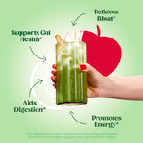 Bloom Nutrition Superfood Greens Powder, Digestive Enzymes with Probiotics and Prebiotics, Gut Health, Bloating Relief for Women, Chlorella, Green Juice Mix with Beet Root Powder, 25 SVG, Apple Cider