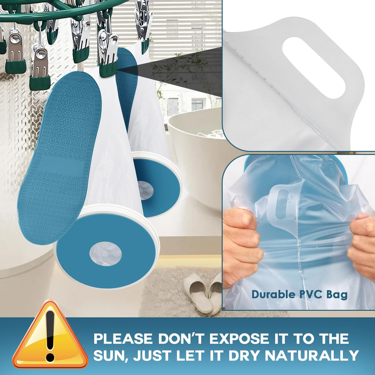 Waterproof Foot Cast Cover for Shower Adults with New Upgraded Non-Slip Padding Bottom, Reusable Ankle Cast Protector for Foot Surgery to Keep Wound & Bandages Dry