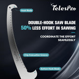 TelesPro Multi-Purpose Handheld Pruning Saw - 16-Inch Blade, Compatible with Standard US Acme Thread Poles (Pole Sold Separately), Ideal for Tree Trimming