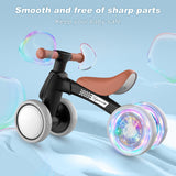WETIFY Colorful Lighting Baby Balance Bike Toys for 1 Year Old Boy Gifts, 10-36 Month Toddler Balance Bike, No Pedal 4 Silence Wheels & Soft Seat First Bike, One Year Old Boy Birthday Gift.