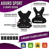 Aduro Sport Adjustable Weighted Vest Workout Equipment, 4lbs-10lbs Body Weight Vest for Men, Women, Kids, Black