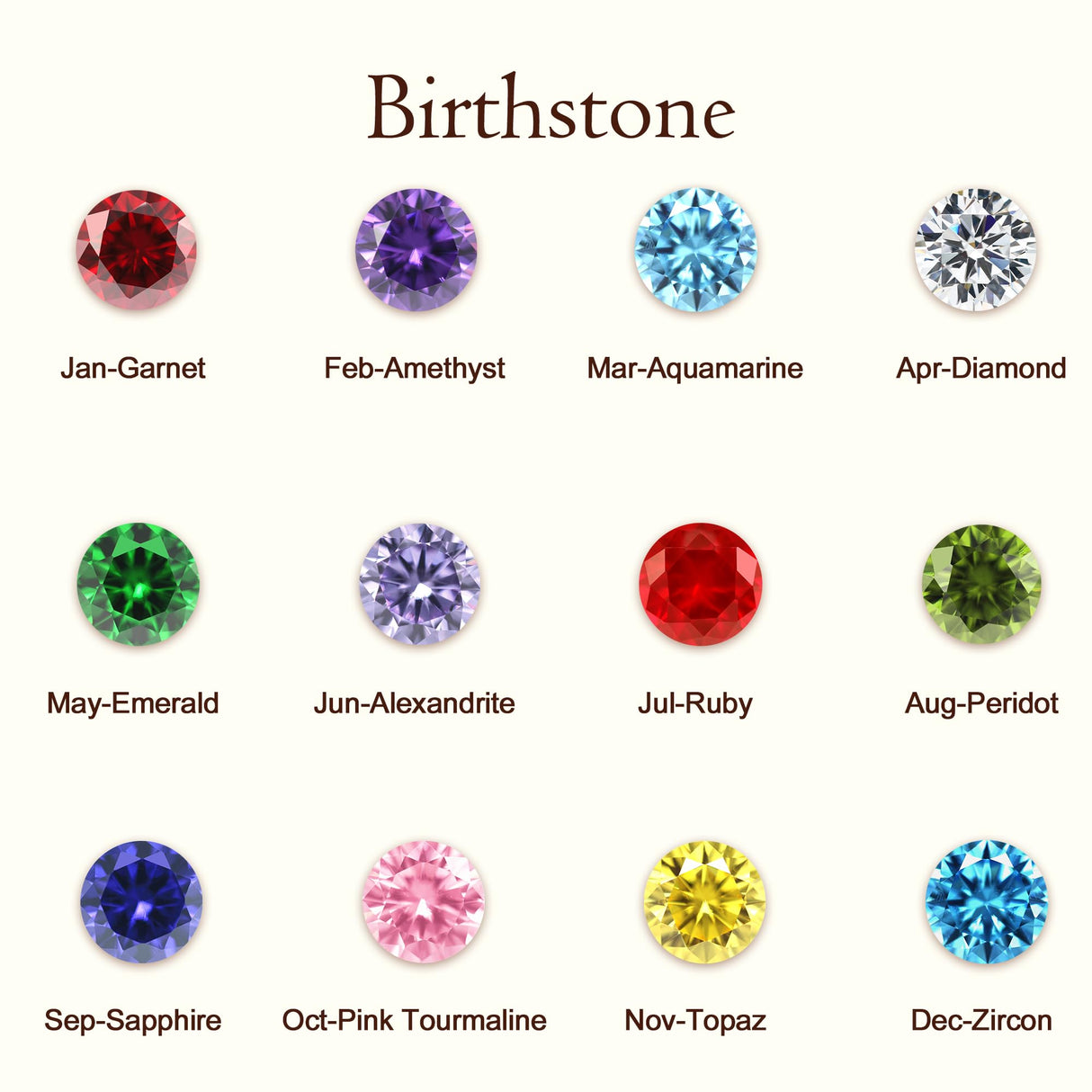 Ajiangwu 18K Gold Plated Name Necklace with Birthstone,Multiple Custom Name Necklace Personalized Family Necklace with Children Names Customized Choker Necklace for Women (2 Names with Birthstone)