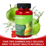NEWELLME Apple Cider Vinegar Gummies B12 Multivitamin,ACV Supplement Gummy Vitamins,Vegetarian Supplement for Women & Men,Non GMO,Support Normal Energy Levels & Gut Health 60 Gummies (30Gummies) (30)