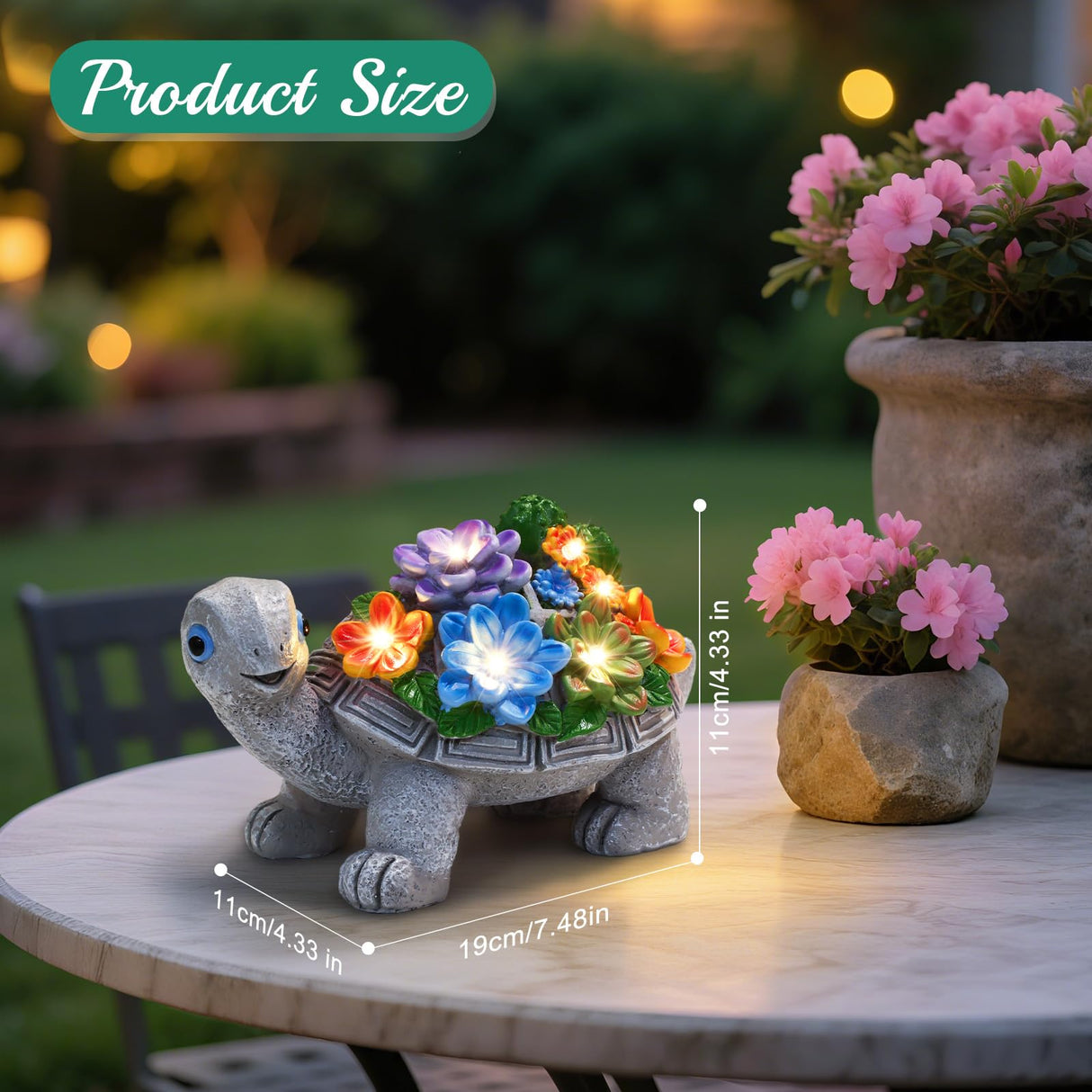 Linkax Mothers Day Gifts for Mom Grandma Wife Sister Nana from Daughter Son Husband, Birthday Gifts for Women Turtle Statues Solar Garden Decor for Outside Yard Outdoor Home Patio Decor
