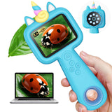 Pocket Microscope for Kids, 2.4" Screen 600X Portable Digital Microscope Handheld, STEM Educational Science Kit Toys for Age 3 4 5 6 7 8 9 10 11 12 13 Years Old Kids Christmas Birthday Gifts