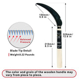 HOUNEN Japanese Harvest Sickle, 5.9-Inch Serrated SK-5 Steel Rice Knife