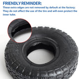 GICOOL 4.10/3.50-4 Replacement Tire and Inner Tube Set, 2 Pack, 10" Heavy Duty Tire and Tube, TR-13 Straight Valve Stem, for Hand Truck Trolley Dolly Garden Wagon Cart Wheel Replacement