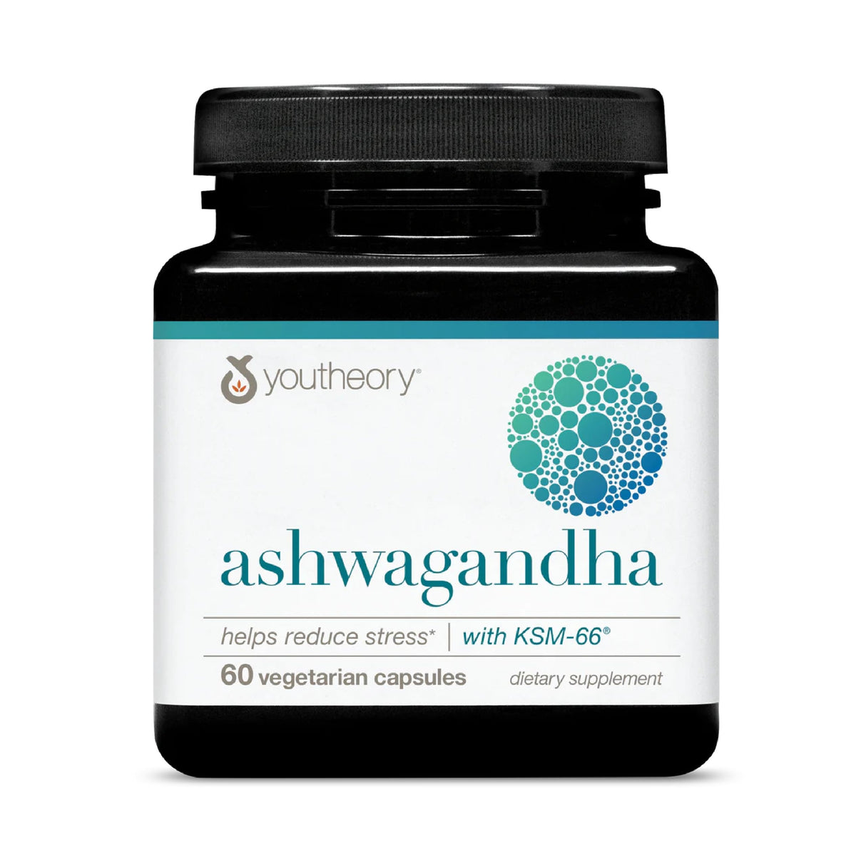 Youtheory Ashwagandha - 1,000 mg - Stress Support Supplement - Cortisol Support Supplement - Gluten, Dairy & Soy Free - 60 Vegetarian Capsules