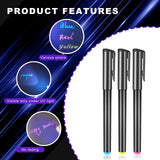 Daemson Invisible Ink Pen, Spy Pen with 9 PCS Mini UV LED Keychain Flashlight, Disappearing Ink Magic Pens with Black Light Markers for Secret Notes, Fit for Christmas Halloween Holiday Gifts (9 PCS)