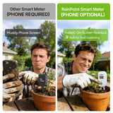 RAINPOINT Smart Digital Wireless Plant Moisture Meter Houseplant Indoor,WiFi Hub Needed,Capacitive Probe,Leave-in Soil Hygrometer Sensor,Real-time Monitor Outdoor Greenhouse Gardening(Two-Pack Set)