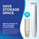 Dixie PerfecTouch 12 oz Paper Coffee Cups By GP PRO, Coffee Haze Design, 500 Count (25 Disposable Cups Per Sleeve, 20 Sleeves Per Case), 5342DX