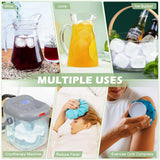 Extra Large Reusable Ice Cubes for Drinks(2” Sq.) - 6 Pack BPA-Free Plastic Ice Cube for Coolers- Chills Drinks Without Diluting Suitable for Large Containers, Water Pitchers