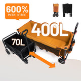 Timber Ridge 51.2'' Extended Collapsible Wagon Cart with Brakes