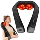 KNQZE Shiatsu Neck and Back Massager with Heat, Neck and Shoulder Massager, 4D Deep Tissue Kneading Massage Pillow for Shoulder, Back, Leg Muscle Pain Relief, Gifts for Mom Woman, Not Cordless