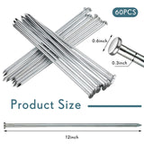 Nuenen 60Pcs 12" Metal Heavy Duty Stakes Landscape Anchoring Spikes