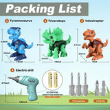 Laradola Dinosaur Toys for 3 4 5 6 7 8 Year Old Boys, Take Apart Dinosaur Toys for Kids 3-5 5-7 STEM Construction Building Kids Toy with Electric Drill, Party Christmas Birthday Gifts Boys Girls