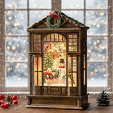 Christmas Snow Globe Swirling Glittering Snowman Choir Manger Scene, USB Lined/Battery Operated Lighted Water Lantern for Christmas Festival Decoration Gifts