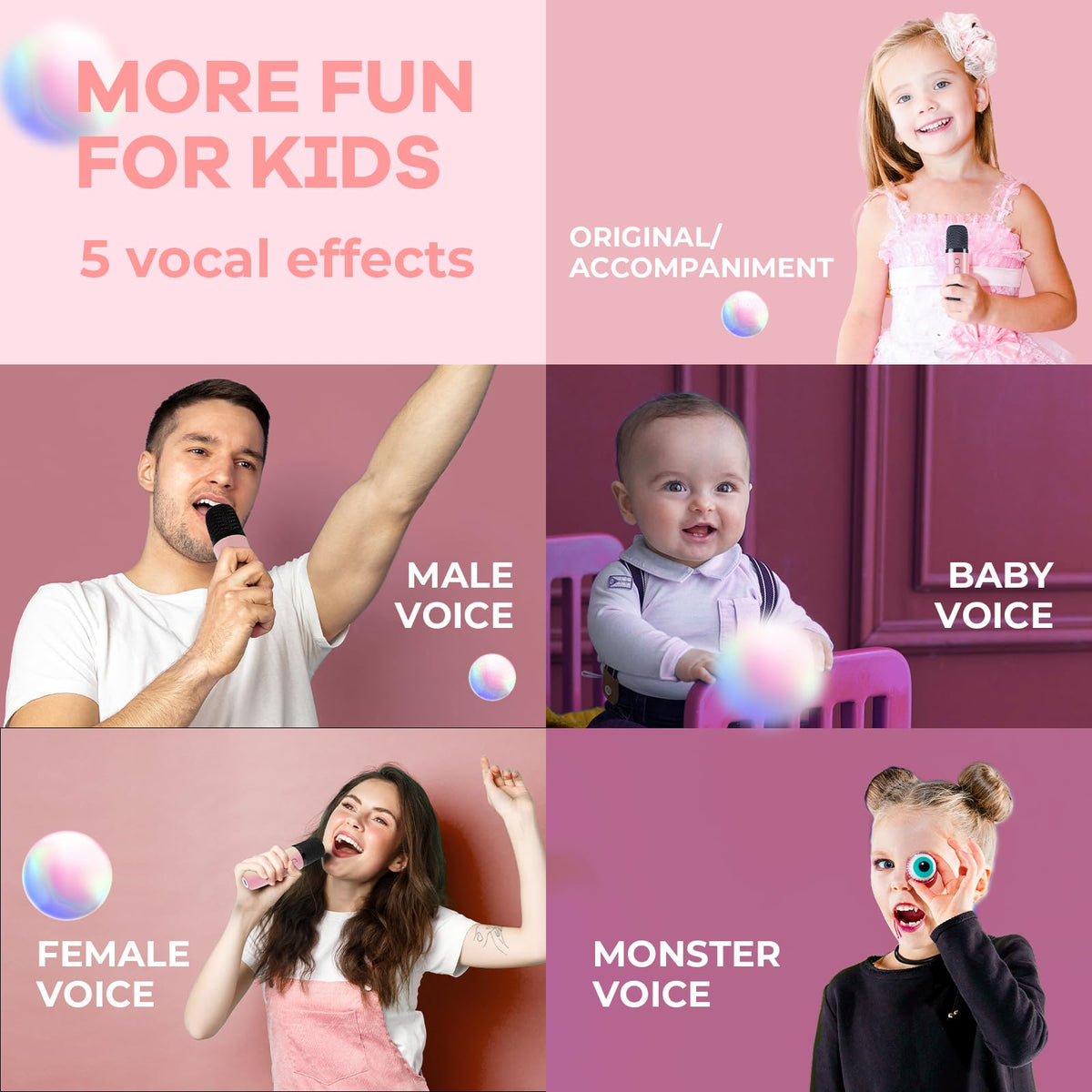 YLL Karaoke Machine for Kids Adults, Birthday Gifts for Girls 3-12 Year Old
