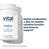 Vital Nutrients ViraCon | Vegan Immune Support Supplement* | Zinc, Elderberry, Licorice Root Extract, & Other Herbs for Comprehensive Immune Support | Gluten, Dairy, Soy Free | Non-GMO | 60 Capsules
