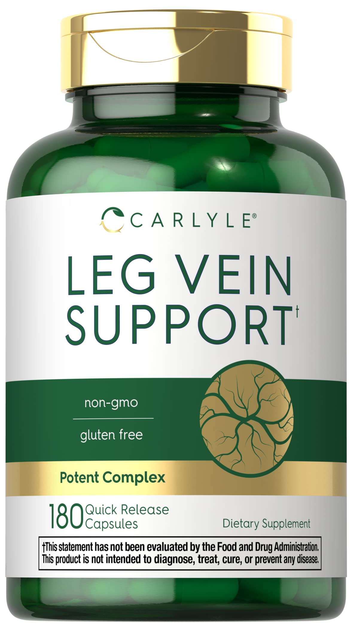 Carlyle Leg Vein Supplement | 180 Capsules | Supports Healthy Vein Function | Non-GMO, Gluten Free