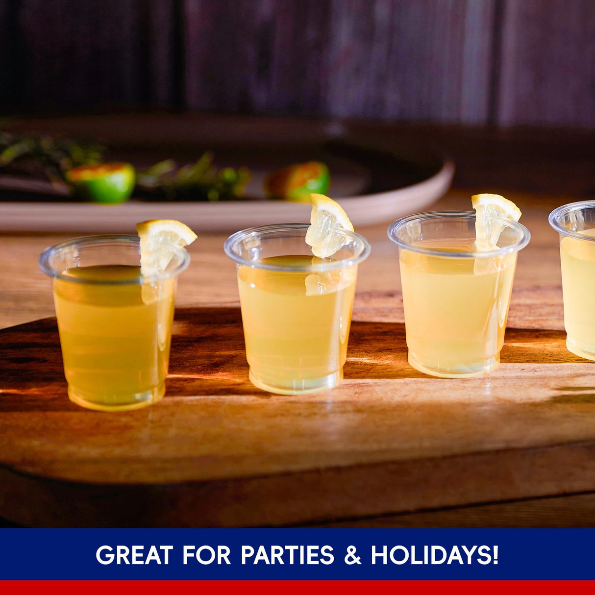 JOLLY CHEF 500 Pack 2 oz Plastic Shot Glasses, Clear Disposable Cups, Plastic Shot Cups Disposable for Jelly Shots, Wine Tasting, Food Samples,Thanksgiving Party, Wedding, Christmas