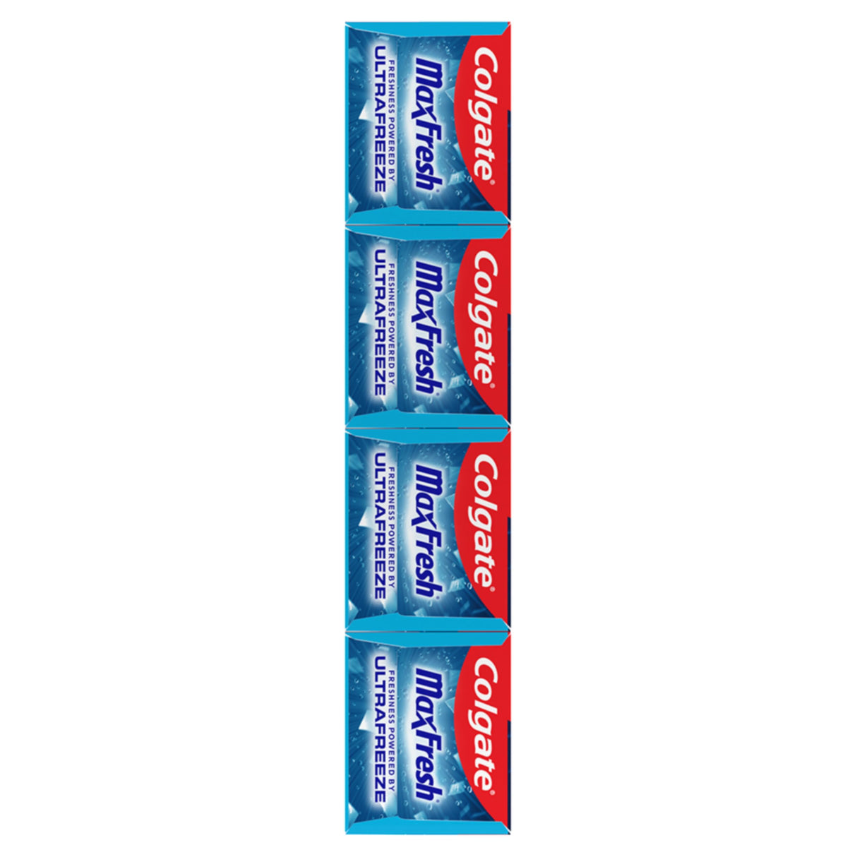 Colgate MaxFresh Cool Mint Toothpaste Pack, Fresh Breath Toothpaste with Fluoride and Hundreds of Mini Breath Strips, Leaves Mouth Feeling Refreshed for Hours, 4 Pack, 6.3 oz