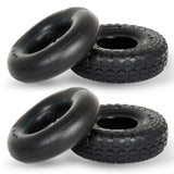 GICOOL 4.10/3.50-4 Replacement Tire and Inner Tube Set, 2 Pack, 10" Heavy Duty Tire and Tube, TR-13 Straight Valve Stem, for Hand Truck Trolley Dolly Garden Wagon Cart Wheel Replacement