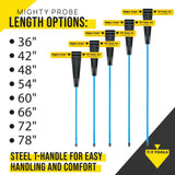 T&T Tools 48-Inch Mighty Probe Metal Soil Probe – 3/8" Hex Rod - 1 Pack