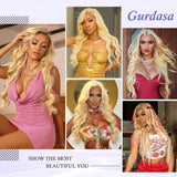 Gurdasa 30 Inch 613 13x6 Lace Front Wig Human Hair 200 Density Blonde Wig Human Hair Blonde Body Wave Lace Front Wigs Human Hair Pre Plucked 613 HD Lace Frontal Wigs Human Hair 613 Human Hair Wig