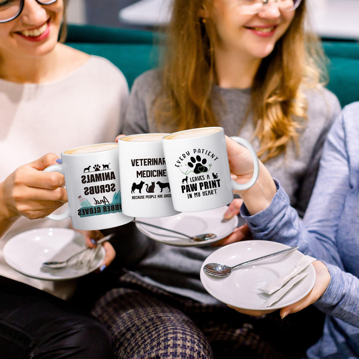 Teenyyou 9 Pcs Vet Tech Week Gifts Mug Bulk 11oz Veterinarian Ceramic Coffee Cup for Women Men Veterinary Technician Gift for Medical Graduate Dog Doctor Animal Lover Christmas Thank You Present