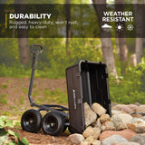 Gorilla Carts Poly Garden Dump Garden Cart with Easy to Assemble Steel Frame, Camping Wagon with Quick Release System, 1200 Pound Capacity, and 13 Inch Tires