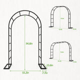 Trellume Garden Arch Trellis for Climbing Plants Outdoor, Wedding Arch with Base-94.5"(H)*55"(W), Balloon Arch Stand for Ceremony Valentines Day Birthday Baby Shower Garden Floral