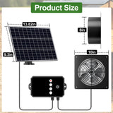 15W Dual Solar Powered Fan with programmable Remote, 3 Mode Aluminium Intake & Exhaust Fan with Timer for Chicken Coop, Shed, Greenhouse, Cabin & Attic