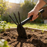 AHUDKKY Hoe and Cultivator, Hoe Garden Tool, Hand Hoe Cultivator Garden Tool, Thickened Manganese Steel, Garden Hoe for Weeding, Planting, Loosening Soil, Digging，No Assembly Required