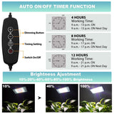 LBW Grow Light with Stand, Full Spectrum LED Plant Light, Floor Grow Lamp with 63" Adjustable Tripod, 4H/8H/12H Timer, 6 Dimmable Brightness, Ideal for Tall Plants