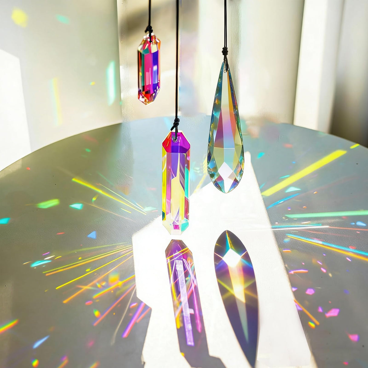 OneraOner Prism Crystal Suncatcher,3Pcs Rainbow Maker for Window Hanging
