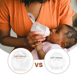 NCVI Silicone Breast Milk Collector Catcher, Let Down Manual Breastmilk Saver Collection Cup for Leaking Milk, Wearable Nursing Cups BPA Free, Invisible Slim Design for Regular Bra, 2.3oz/70mlx2 Count
