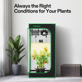VIVOSUN Grow Tent Kit, 2 × 2ft 1-Plant System, WiFi-Controlled Grow System with Full Spectrum LED Grow Light, Automatic Ventilation, GrowHub Outlet A22 with Temperature and Humidity Sensor