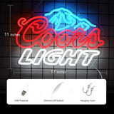 JFLLamp Crs LIGHT Neon Signs for Wall Decor Neon Lights for Bedroom Led Signs Suitable for Man Cave Bar Pub Restaurant Christmas Birthday Party Gift Led Art Wall Decorative Crs Light Bar Sign, 5V Usb Power, 17*11 Inch(Azure+red+white）