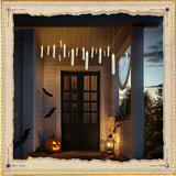 Homemory Hanging 20 Pcs Floating Candles with 2 Wand Remote and String, Flying Flameless LED Taper Candles Warm White Light, Battery Operated Window Candle for Halloween Christmas Party