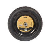 Universal Fit, Flat Free Wheelbarrow Tire and Wheel Assembly with Adapter Kit, black